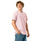 Unisex Organic Rib Neck Tee — A • Solar Orange