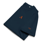 Unisex Organic Rib Neck Tee — A • Solar Orange