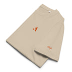Unisex Organic Rib Neck Tee — A • Solar Orange