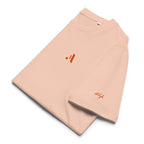 Unisex Organic Rib Neck Tee — A • Solar Orange
