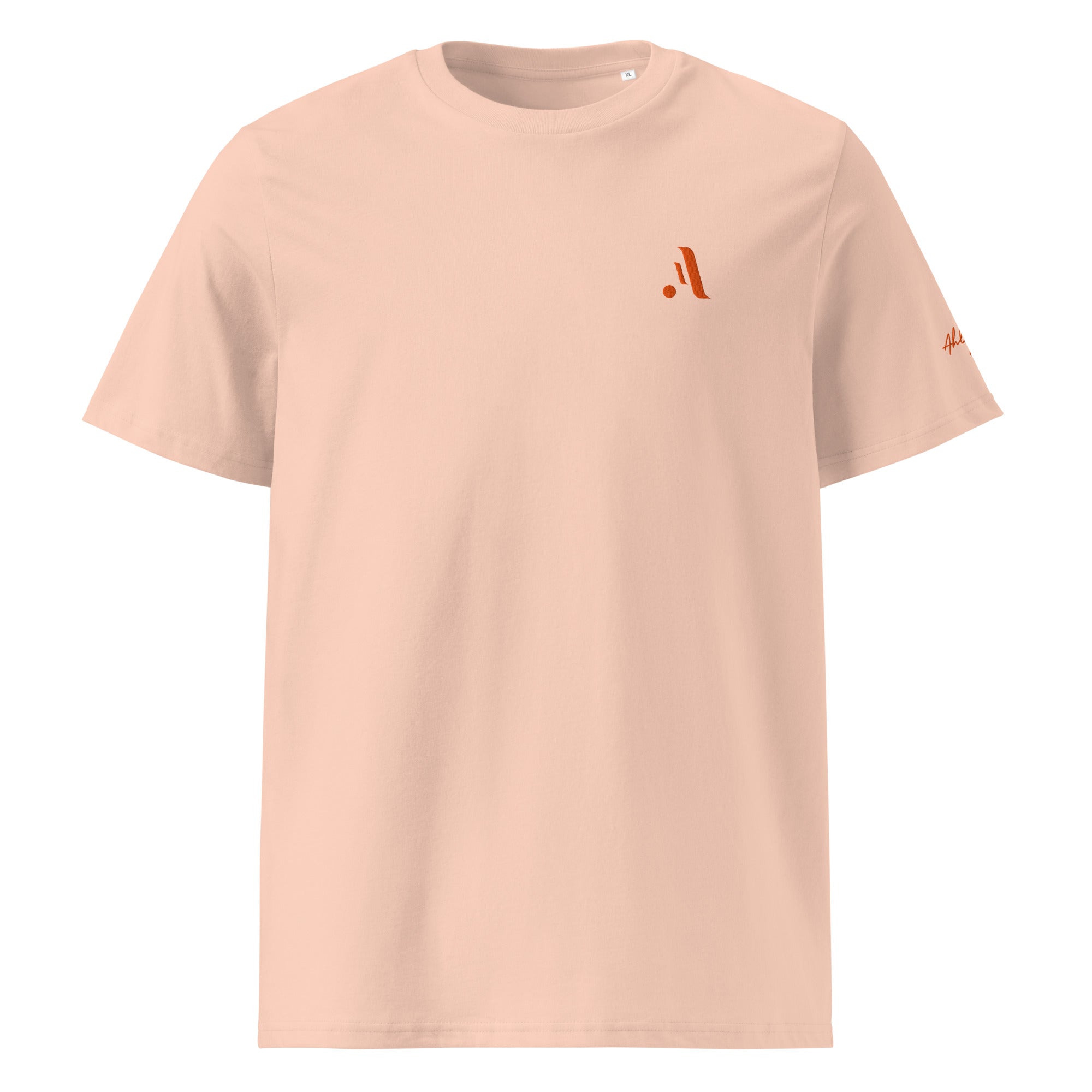 Unisex Organic Rib Neck Tee — A • Solar Orange