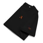 Unisex Organic Rib Neck Tee — A • Solar Orange