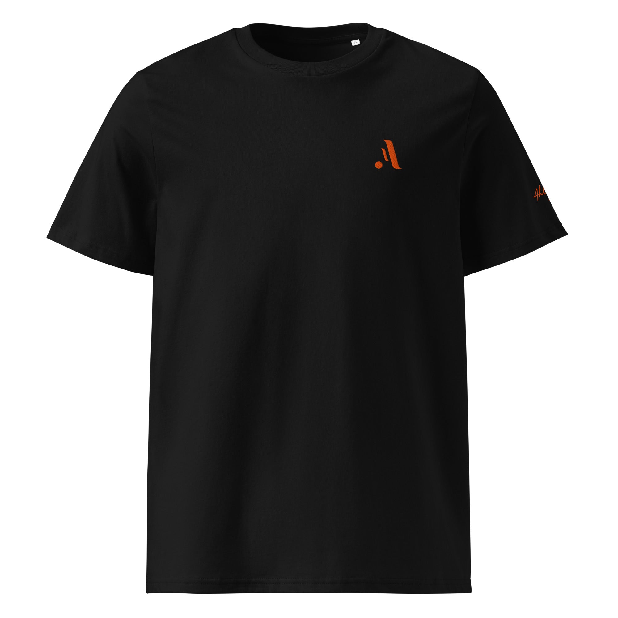 Unisex Organic Rib Neck Tee — A • Solar Orange