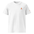 Unisex Organic Rib Neck Tee — A • Solar Orange