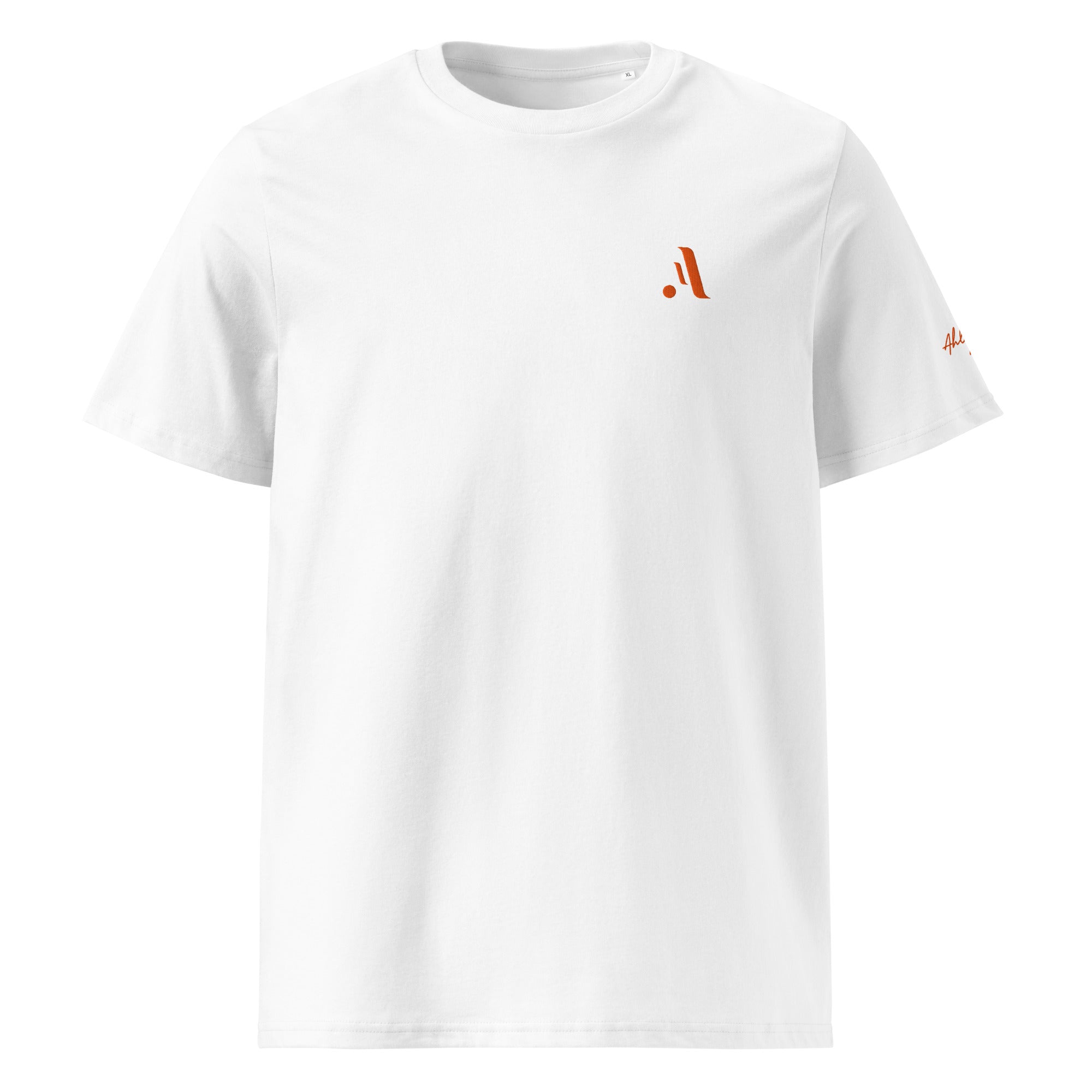 Unisex Organic Rib Neck Tee — A • Solar Orange