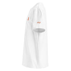 Unisex Organic Rib Neck Tee — A • Solar Orange