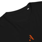 Men’s Organic Rib Neck Tee — A • Solar Orange