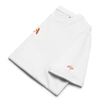 Men’s Organic Rib Neck Tee — A • Solar Orange
