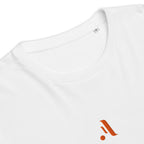 Men’s Organic Rib Neck Tee — A • Solar Orange
