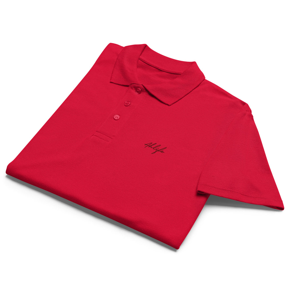 Unisex Timeless Piqué Polo —  Ahlife • Bordeaux Red