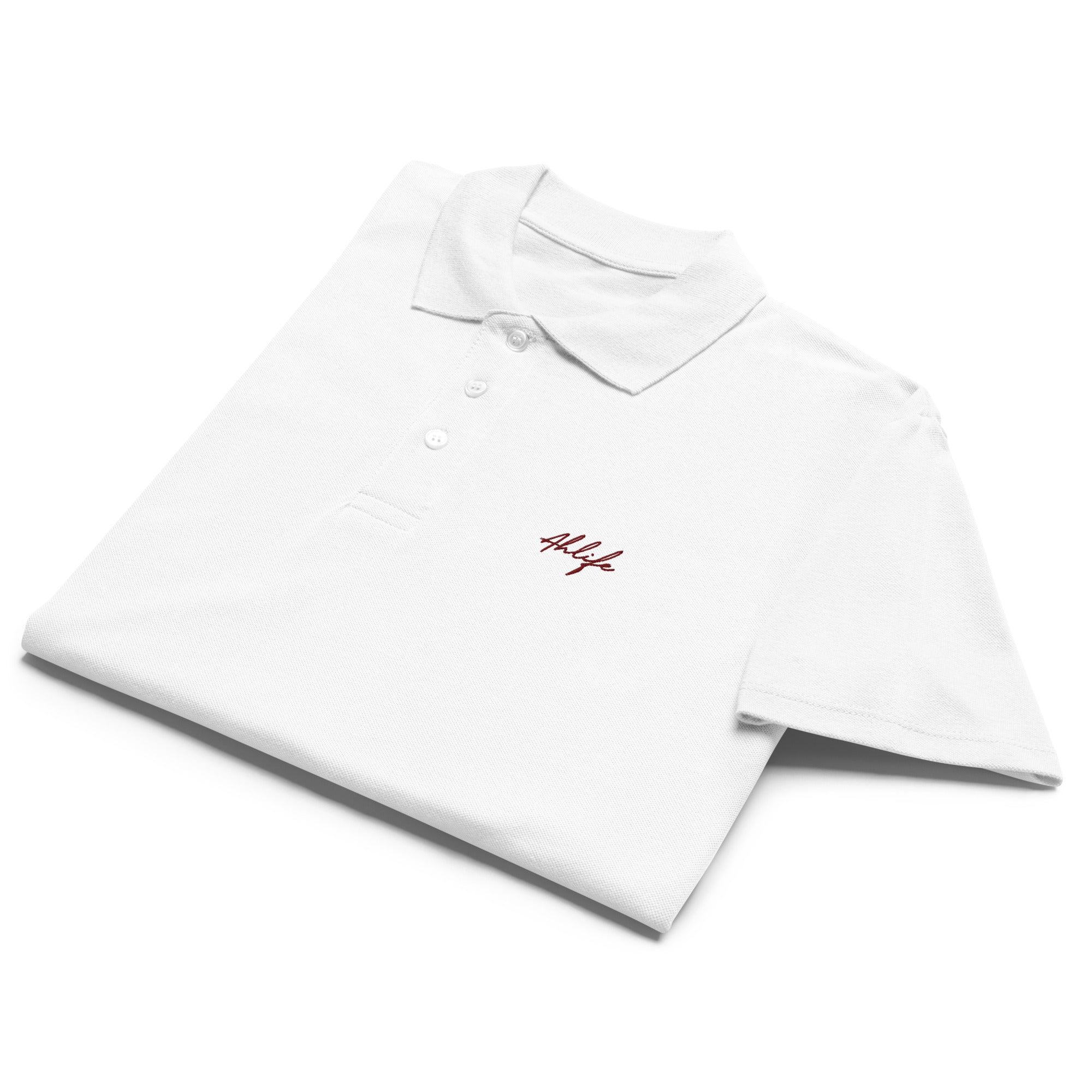 Unisex Timeless Piqué Polo —  Ahlife • Bordeaux Red