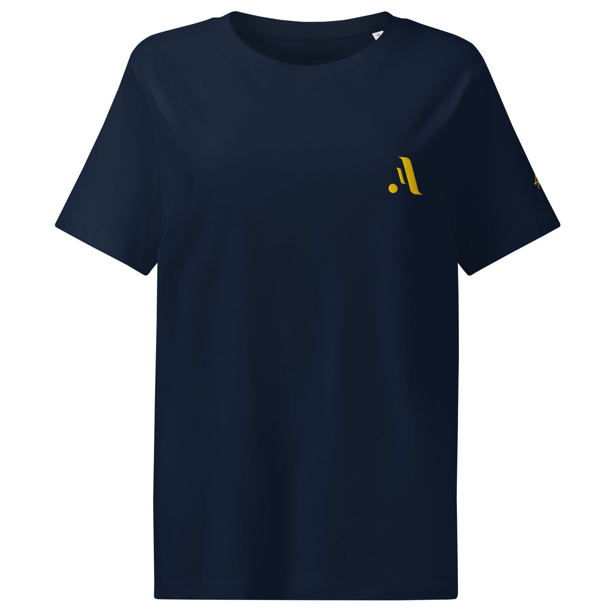 Women’s Organic Rib Neck Tee — A • Amber Gold