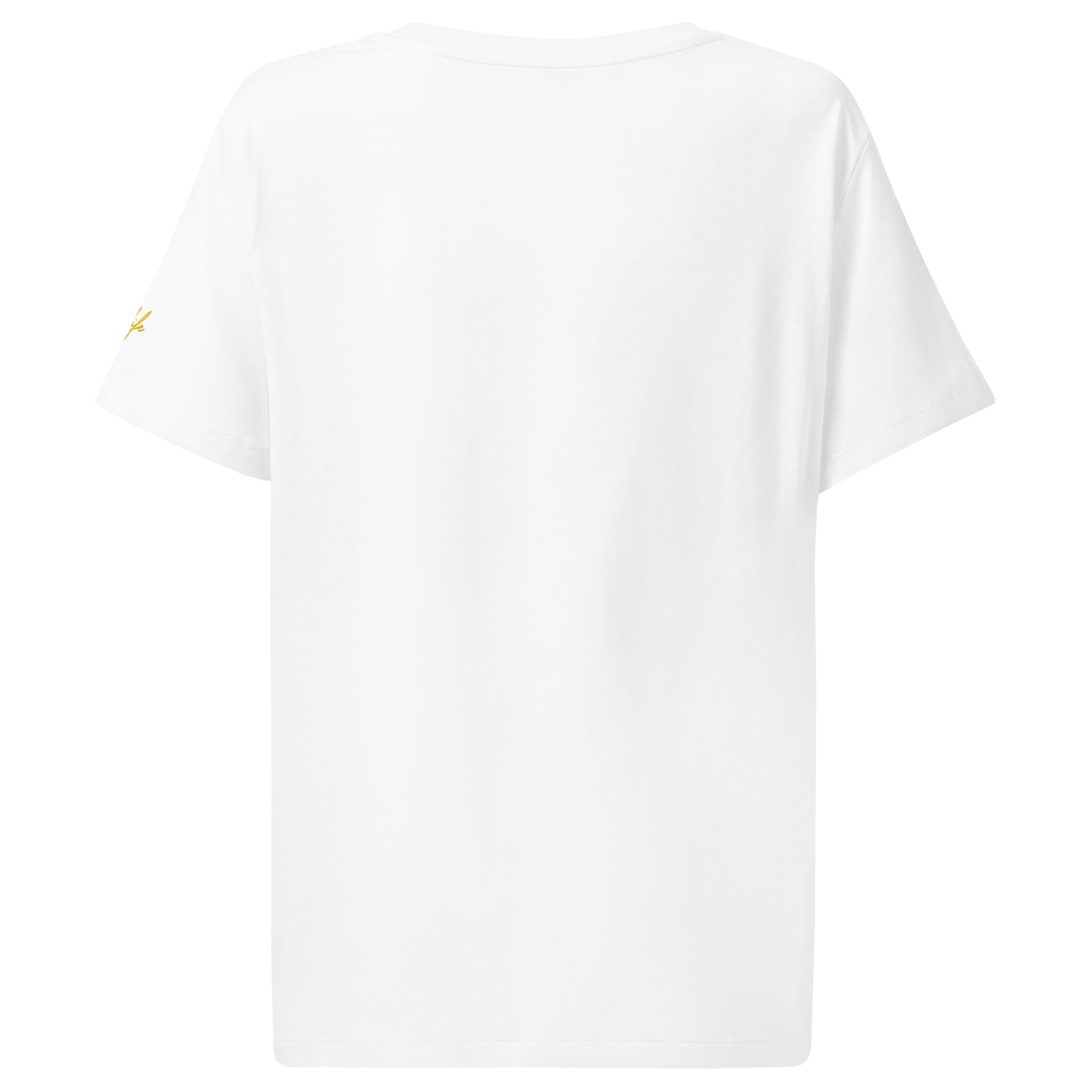 Women’s Organic Rib Neck Tee — A • Amber Gold