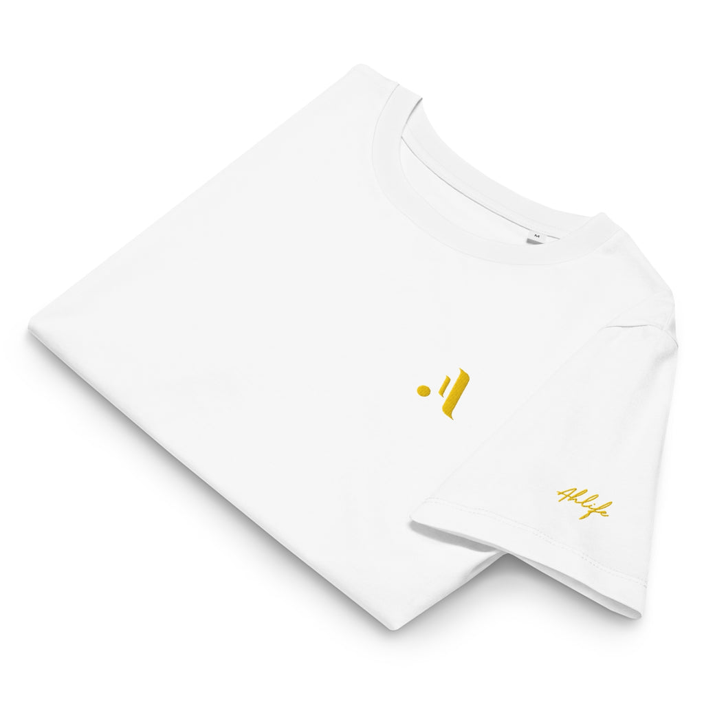 Women’s Organic Rib Neck Tee — A • Amber Gold