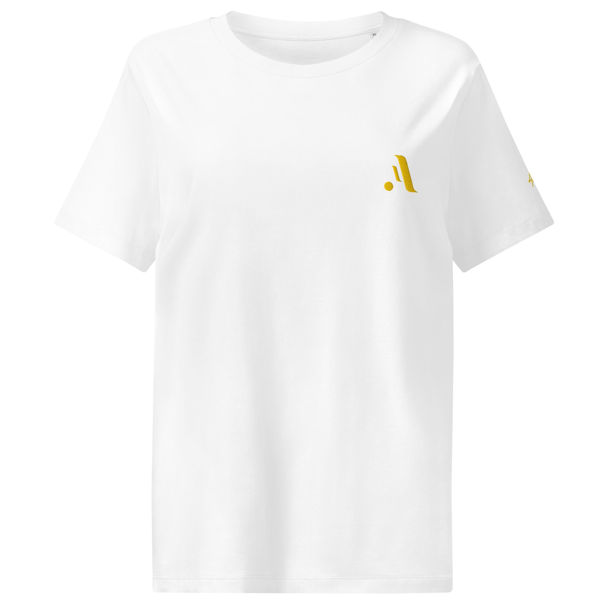 Women’s Organic Rib Neck Tee — A • Amber Gold