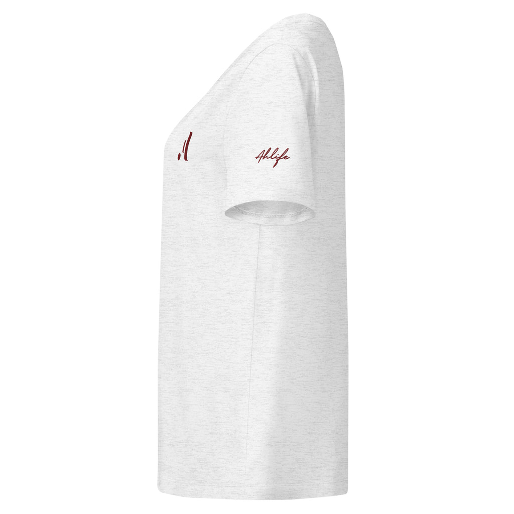 Women’s Organic Rib Neck Tee — A • Bordeaux Red