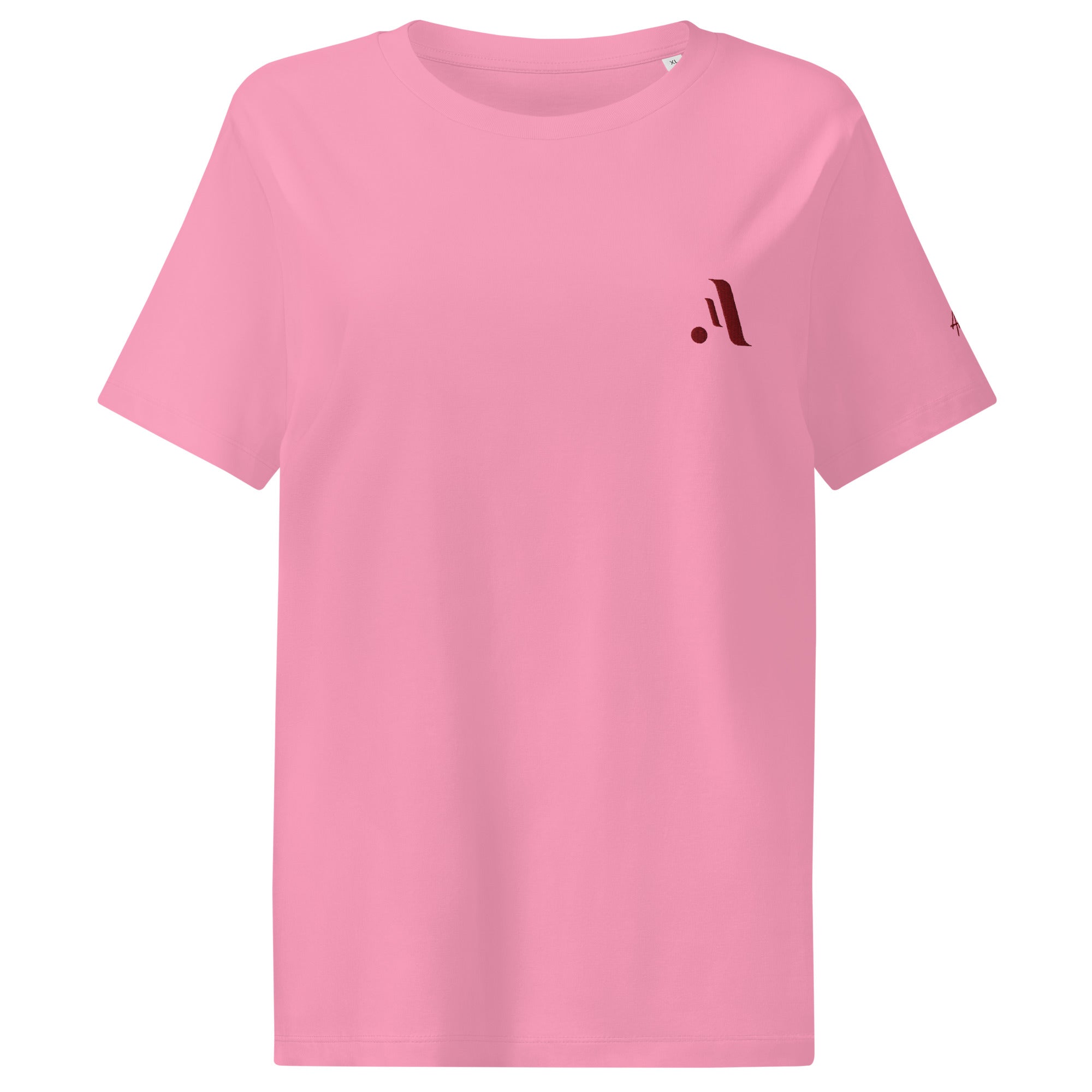 Women’s Organic Rib Neck Tee — A • Bordeaux Red