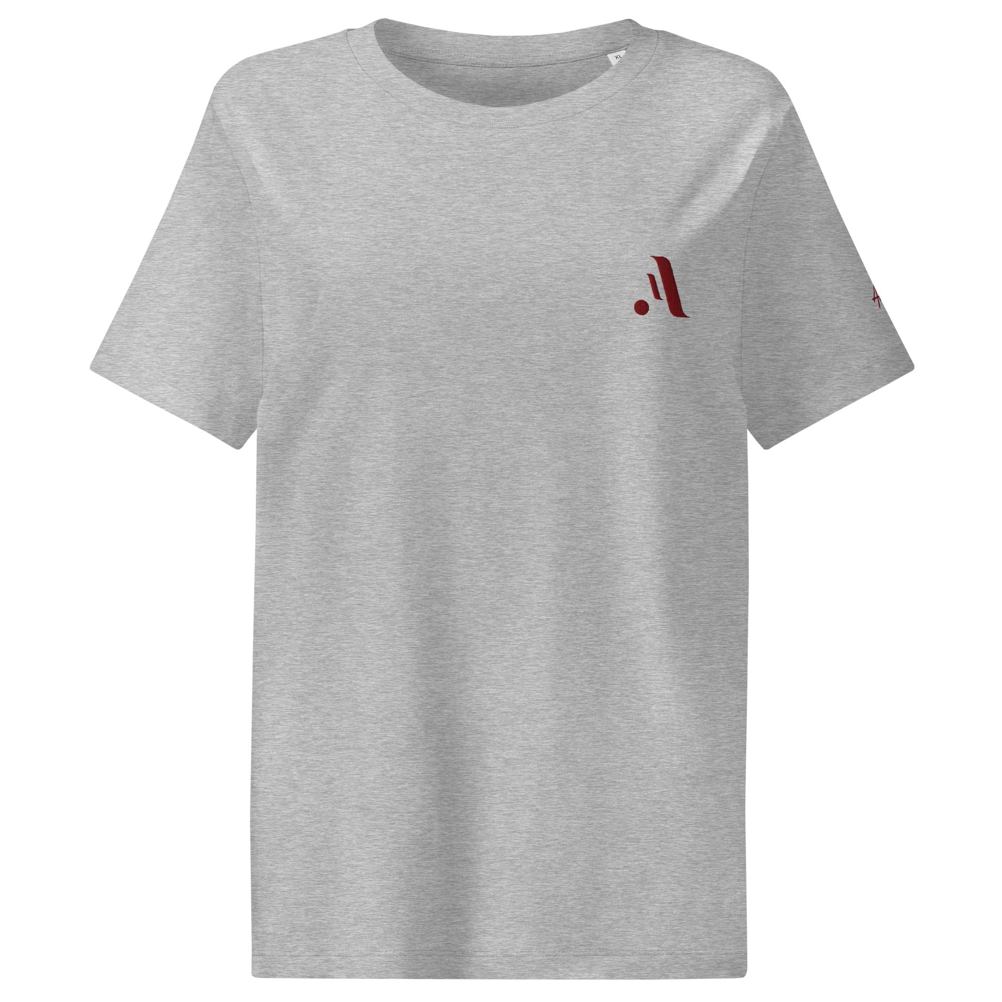 Women’s Organic Rib Neck Tee — A • Bordeaux Red