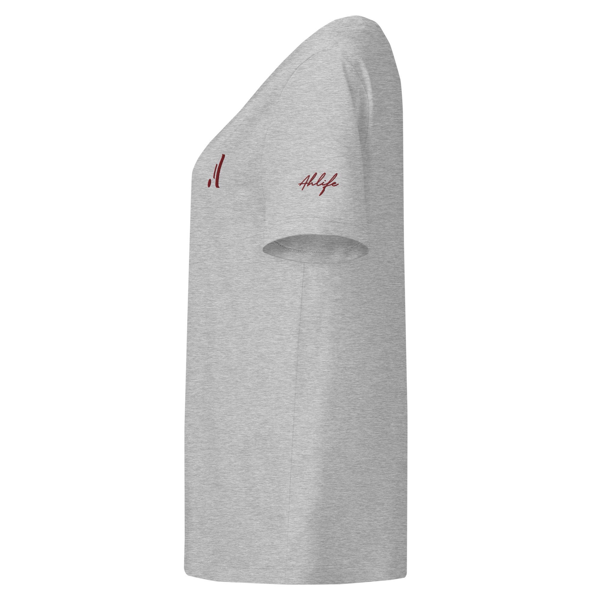 Women’s Organic Rib Neck Tee — A • Bordeaux Red