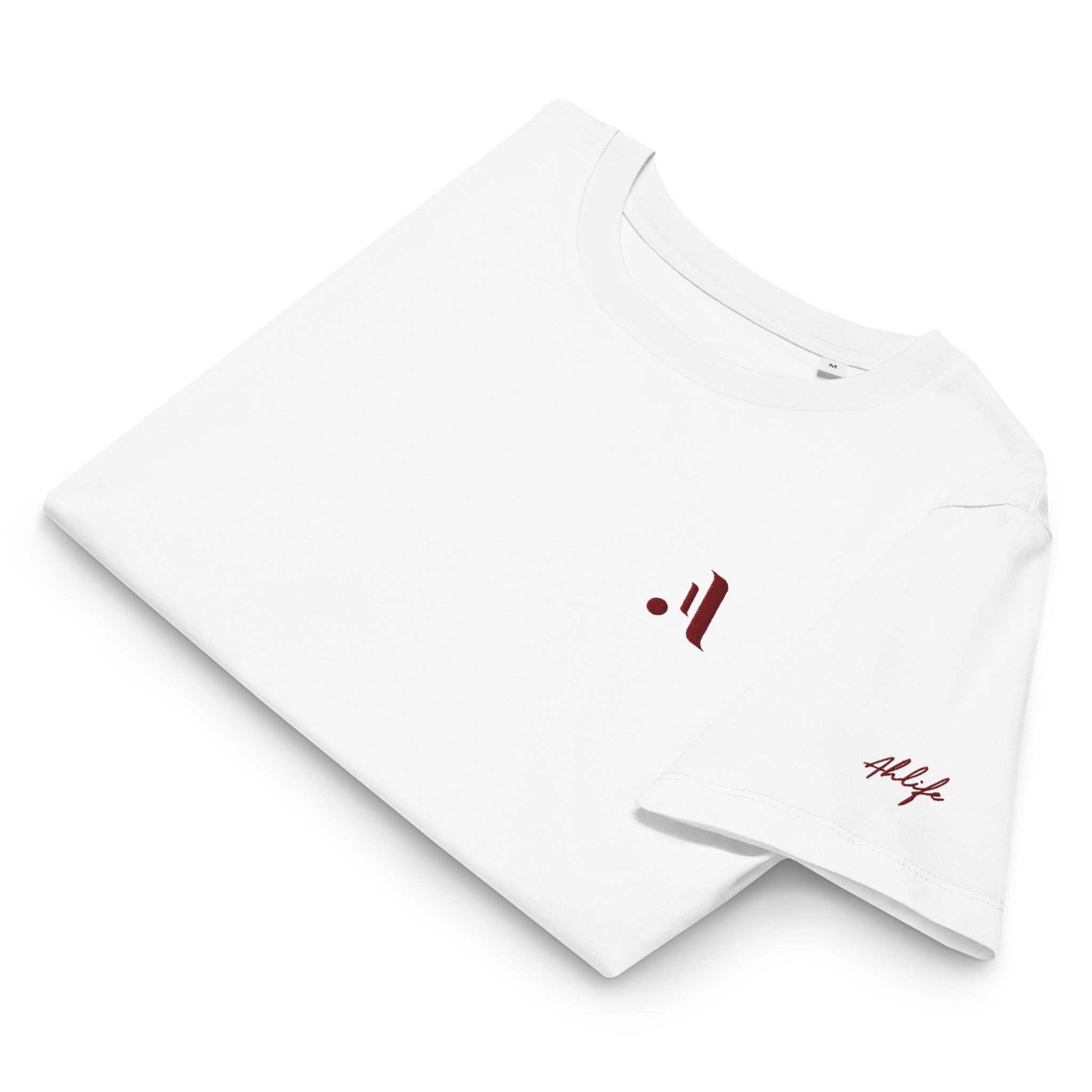 Women’s Organic Rib Neck Tee — A • Bordeaux Red