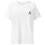 Women’s Organic Rib Neck Tee — A • Bordeaux Red