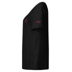 Women’s Organic Rib Neck Tee — A • Flamingo Pink