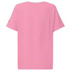 Women’s Organic Rib Neck Tee — A • Flamingo Pink
