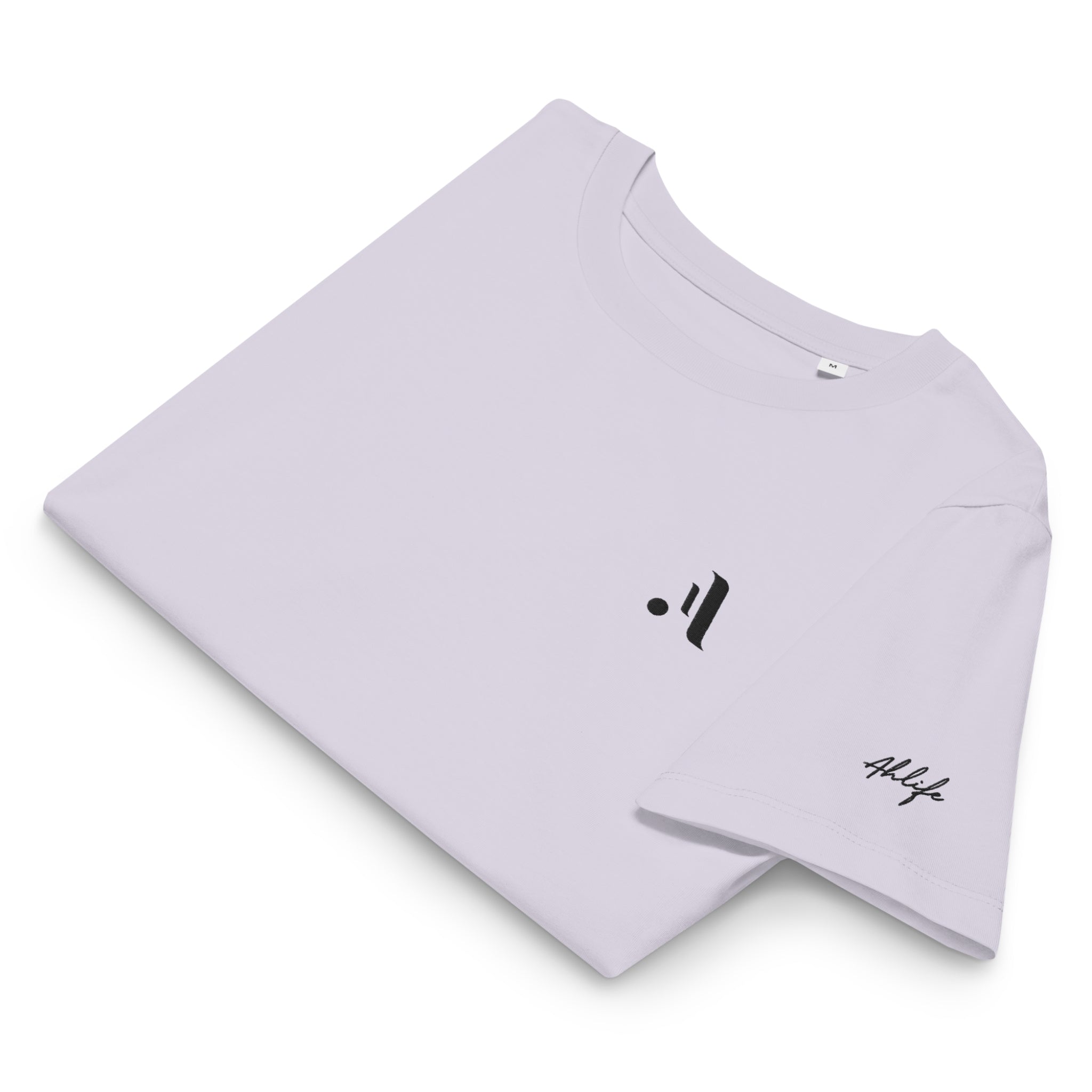 Women’s Organic Rib Neck Tee — A • Midnight Black