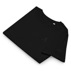 Women’s Organic Rib Neck Tee — A • Midnight Black
