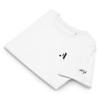 Women’s Organic Rib Neck Tee — A • Midnight Black