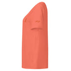 Women’s Organic Rib Neck Tee — A • Solar Orange