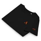 Women’s Organic Rib Neck Tee — A • Solar Orange