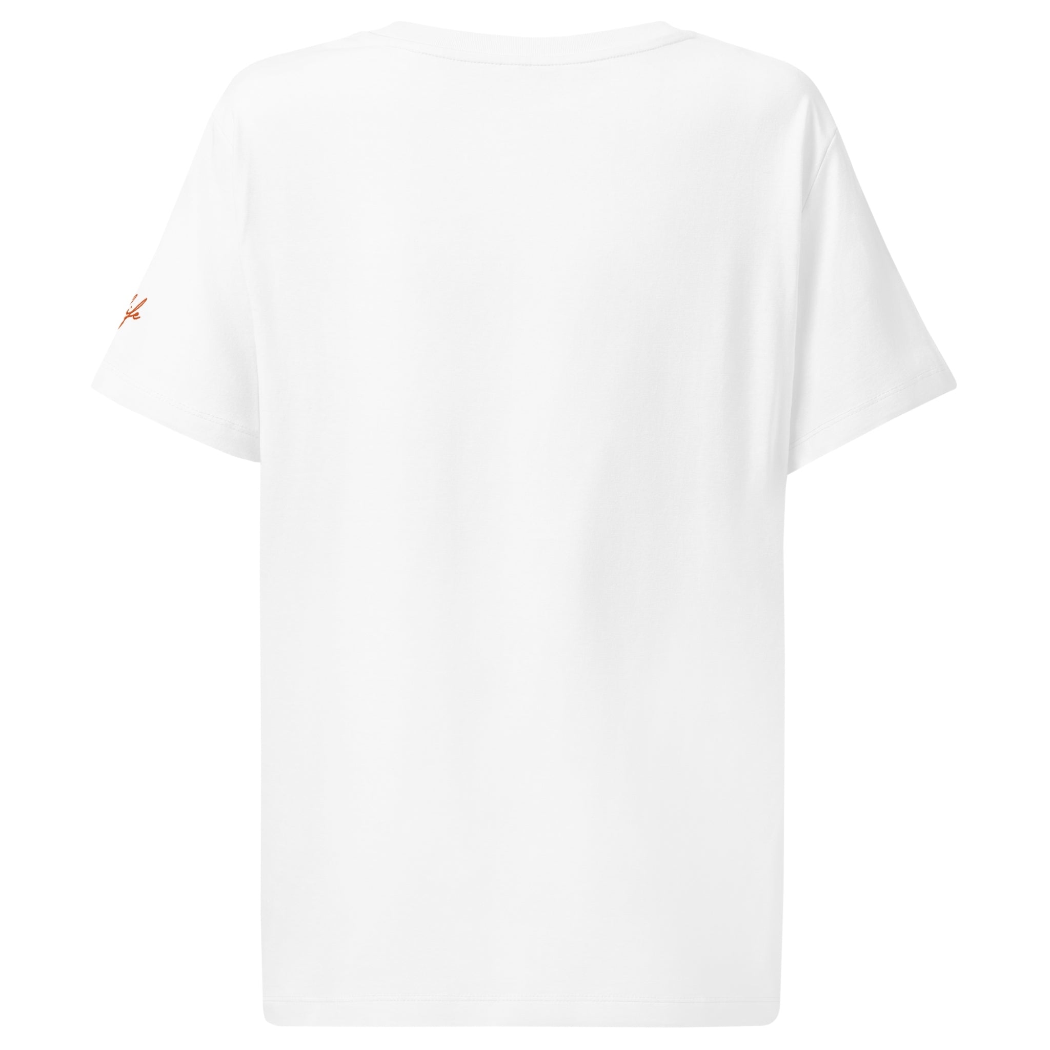 Women’s Organic Rib Neck Tee — A • Solar Orange