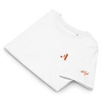 Women’s Organic Rib Neck Tee — A • Solar Orange