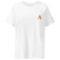 Women’s Organic Rib Neck Tee — A • Solar Orange